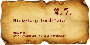 Miskolczy Terézia névjegykártya