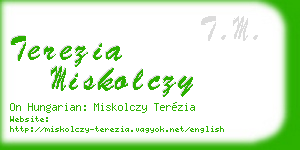 terezia miskolczy business card